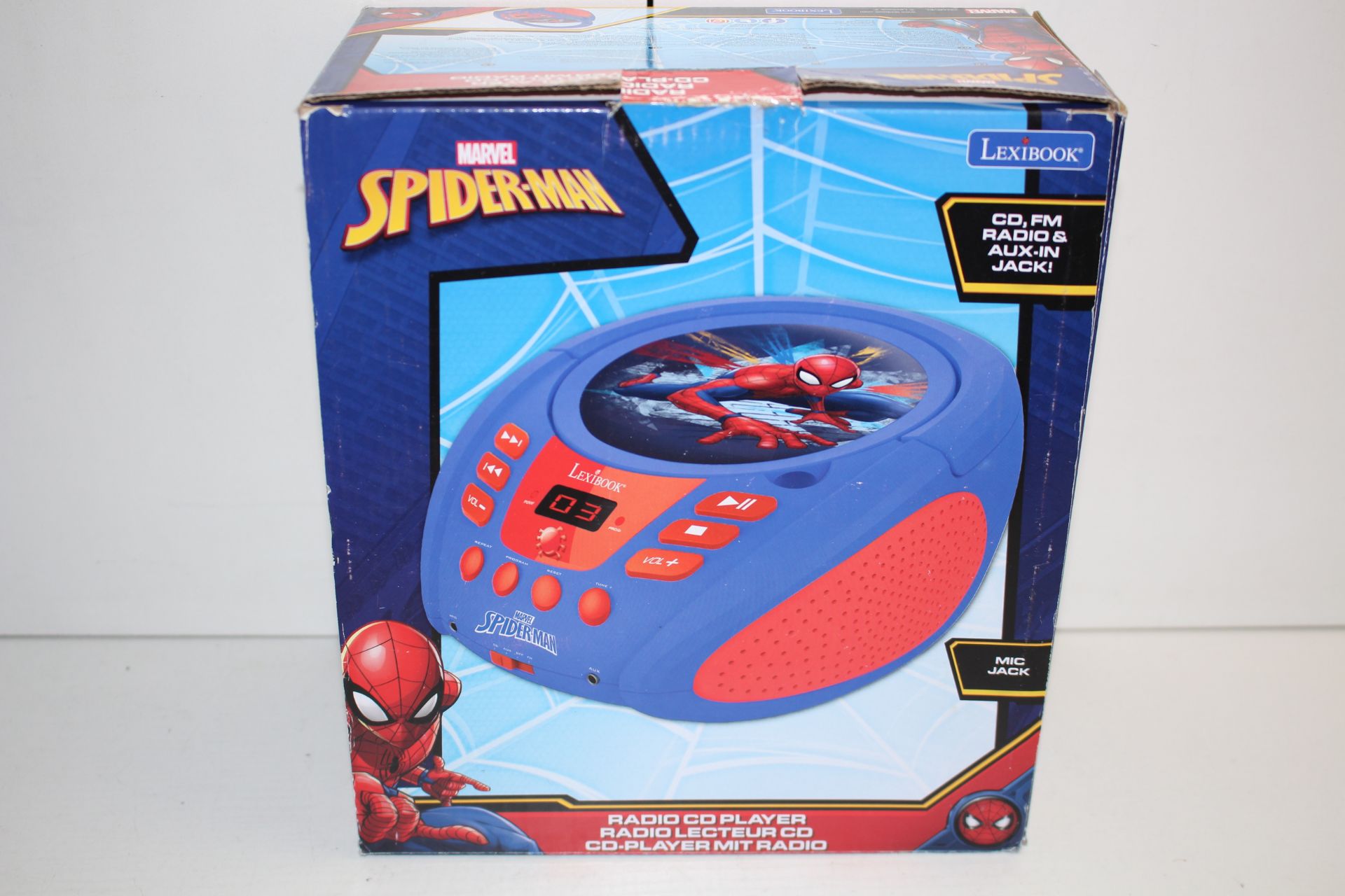 BOXED MARVEL SPIDER-MAN RADIO CD PLAYER RRP £39.99Condition ReportAppraisal Available on Request-