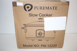 BOXED PUREMATE SLOW COOKER MODEL NO: PM13220 RRP £43.99Condition ReportAppraisal Available on