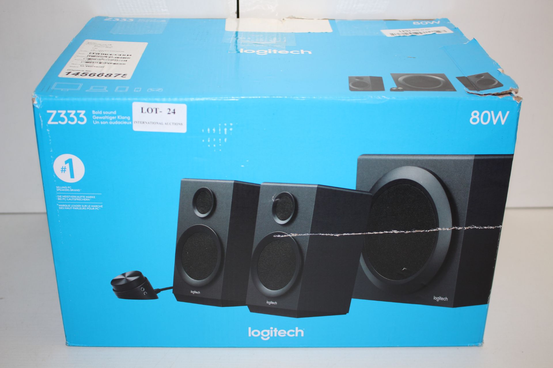 BOXED LOGITECH Z333 BOLD SOUND 80W PC SPEAKERS RRP £59.99Condition ReportAppraisal Available on