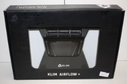 BOXED KLIM AIRFLOW+ LAPTOP COOLING PAD WITH CROSS-FLOW FAN COOLING FOR LAPTOP & USER RRP £39.
