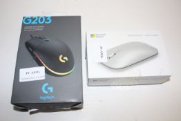 2X BOXED COMPUTER MOUSE TO INCLUDE LOGITECH G203 & MICROSOFT MOBILE MOUSECondition ReportAppraisal
