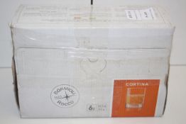 BOXED BORMIOLI ROCCO CORTINA 6PC GLASS SET Condition ReportAppraisal Available on Request- All Items