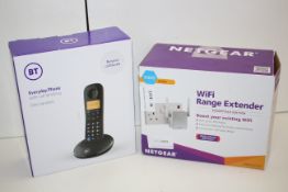 2X BOXED ITEMS TO INCLUDE NETGEAR N300 WIFI RANGE EXTENDER & BT EVERYDAY PHONECondition