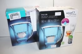 2X ASSORTED BOXED AQUA OPTIMA WATER FILTER JUGSCondition ReportAppraisal Available on Request- All