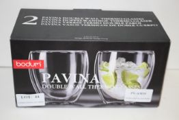 BOXED BODUM PAVINA DOUBLE WALL THERMO-GLASSESCondition ReportAppraisal Available on Request- All