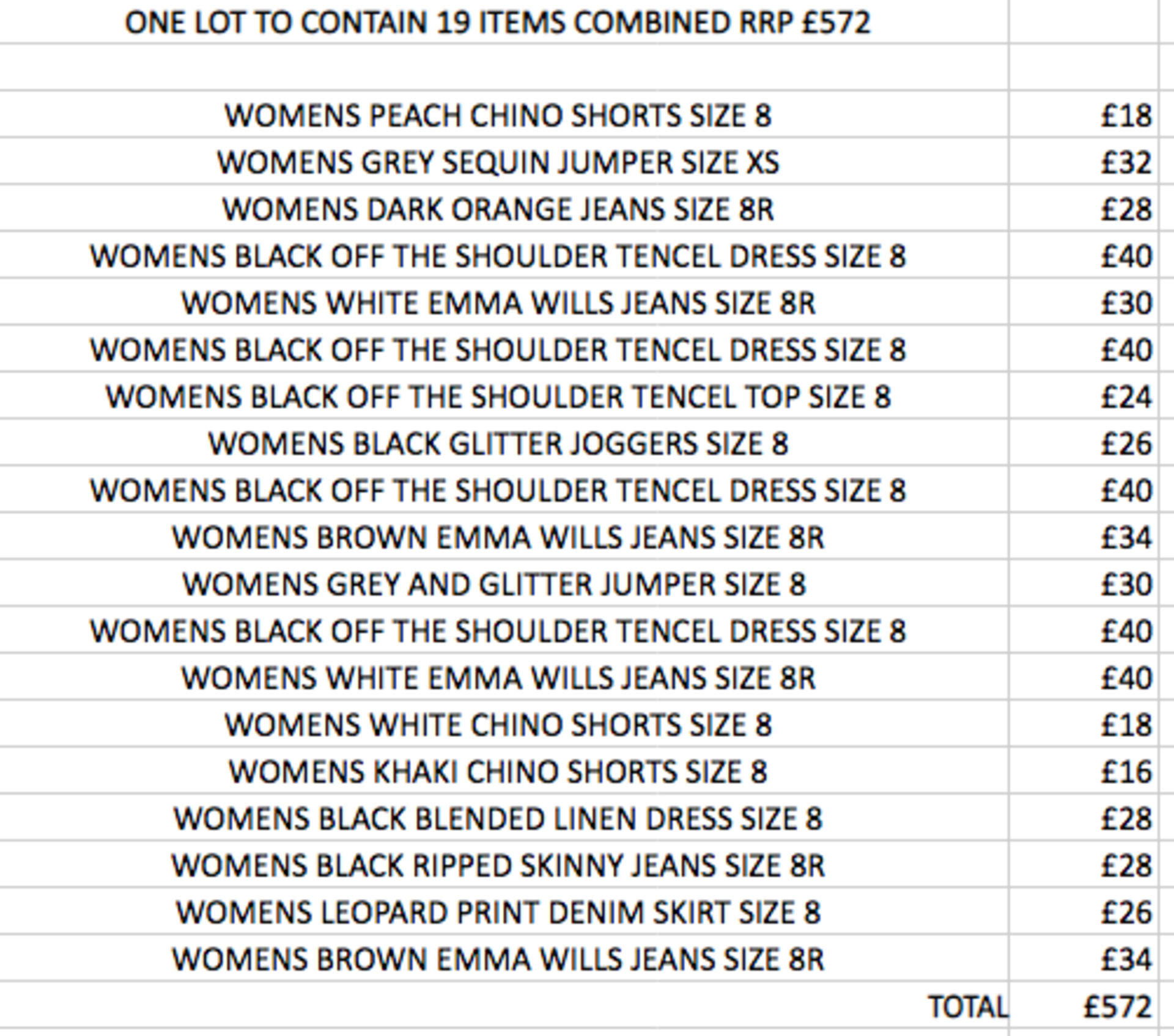 ONE LOT TO CONTAIN 19 ITEMS OF NEXT CLOTHING COMBINED RRP £572 (1035)Condition ReportALL ITEMS ARE