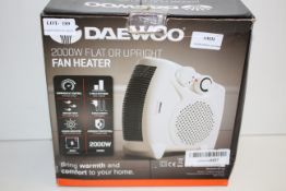 BOXED DAEWOO 2000W FLAT OR UPRIGHT FAN HEATER RRP £24.99Condition ReportAppraisal Available on