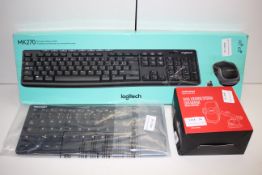 3X ASSORTED BOXED ITEMS TO INCLUDE LOGITECH MK270, TECKNET & MPOW (IMAGE DEPICTS STOCK)Condition