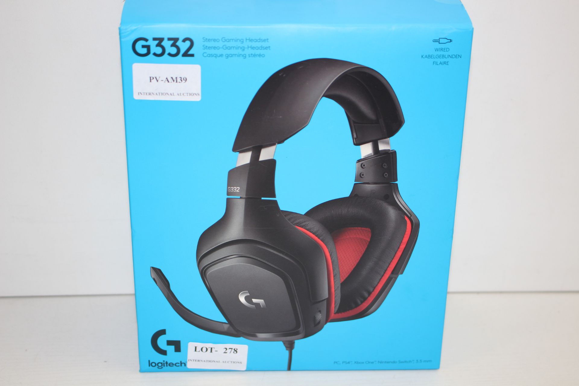 BOXED LOGITECH G332 STEREO GAMING HEADSET RRP £34.99Condition ReportAppraisal Available on