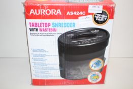 BOXED AURORA AS424C TABLETOP SHREDDER RRP £38.87Condition ReportAppraisal Available on Request-