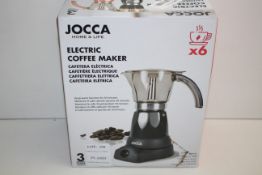 BOXED JOCCA ELECTRIC COFFEE MAKER 6CUP RRP £31.99Condition ReportAppraisal Available on Request- All