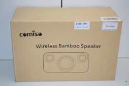BOXED COMISO WIRELESS BAMBOO SPEAKER RRP £40.00Condition ReportAppraisal Available on Request- All