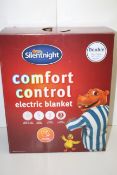 BOXED SILENTNIGHT COMFORT CONTROL ELECTRIC BLANKET DOUBLE RRP £39.95Condition ReportAppraisal