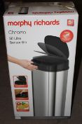 BOXED MORPHY RICHARDS CHROMA 50 LITRE SENSOR BIN RRP £49.99Condition ReportAppraisal Available on