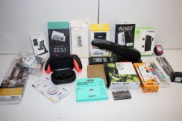 22X ASSORTED ITEMS TO INCLUDE CANON, HP, PARKER, LOGITECH, EARBUDS, RIMMEL & OTHER (IMAGE DEPICTS