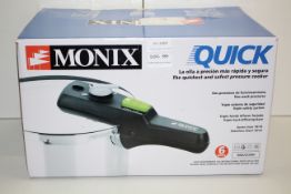 BOXED MONIX QUICK PRESSURE COOKER 6LITRE RRP £38.05Condition ReportAppraisal Available on Request-