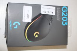 BOXED LOGITECH G203 LIGHTSYNC GAMING MOUSE RRP £23.00Condition ReportAppraisal Available on Request-