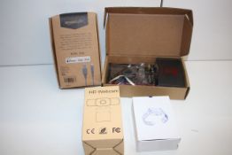 4X BOXED ASSORTED ITEMS TO INCLUDE HD WEBCAM SMART WATCH & OTHER (IMAGE DEPICTS STOCK)Condition