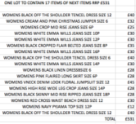 ONE LOT TO CONTAIN 17 ITEMS OF NEXT ITEMS RRP £531 (1042)Condition ReportALL ITEMS ARE BRAND NEW