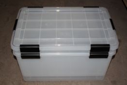 2X UNBOXED PLASTIC STORAGE BOXES WITH LIDS Condition ReportAppraisal Available on Request- All Items