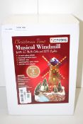 BOXED CHRISTMAS TIME MUSICAL WINDMILL LED LIT RRP £21.49Condition ReportAppraisal Available on