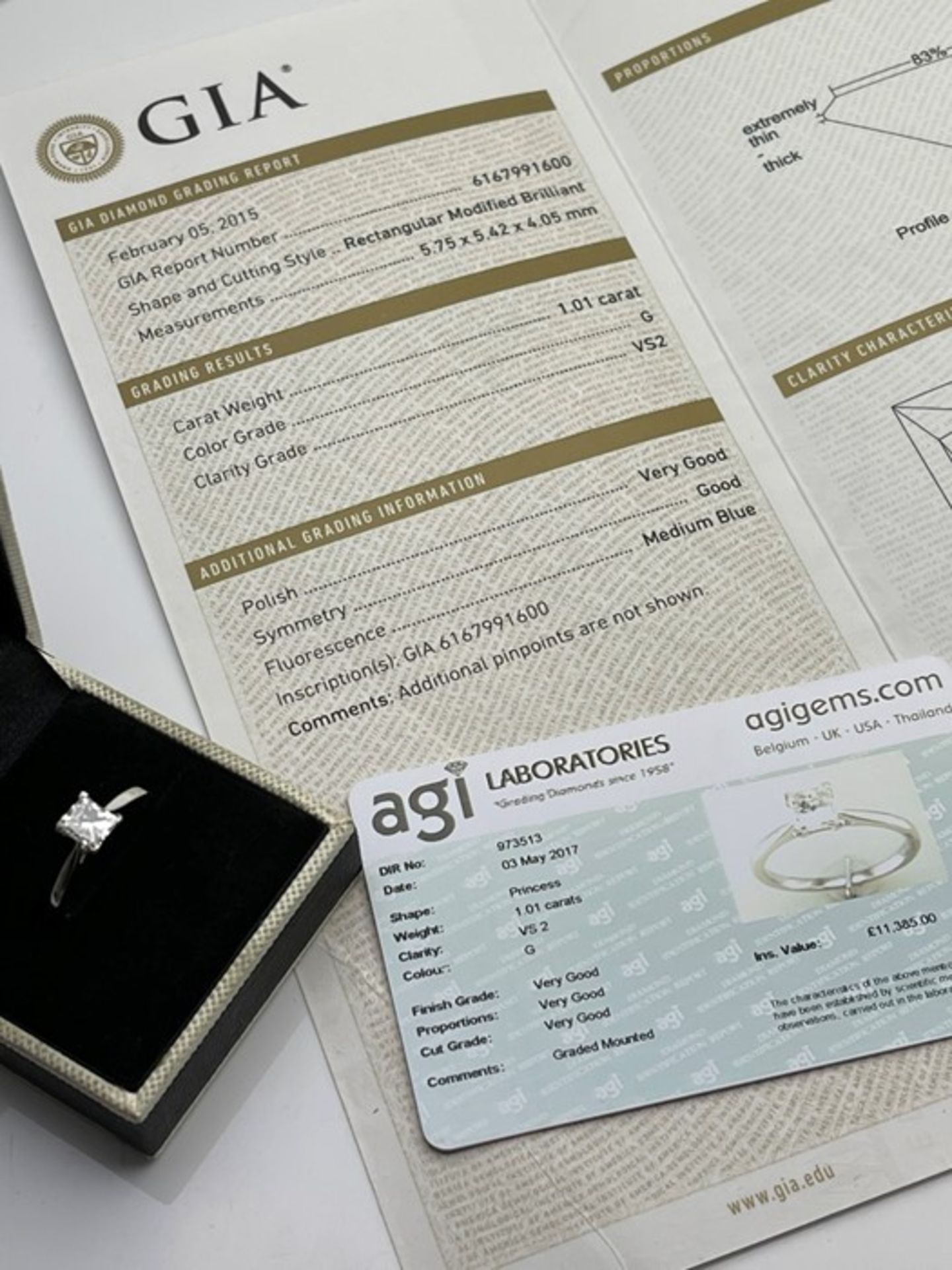 ***£11,385.00*** 18CT WHITE GOLD GIA CERTIFIED, PRINCESS CUT DIAMOND RING, DIAMOND WEIGHT- 1.