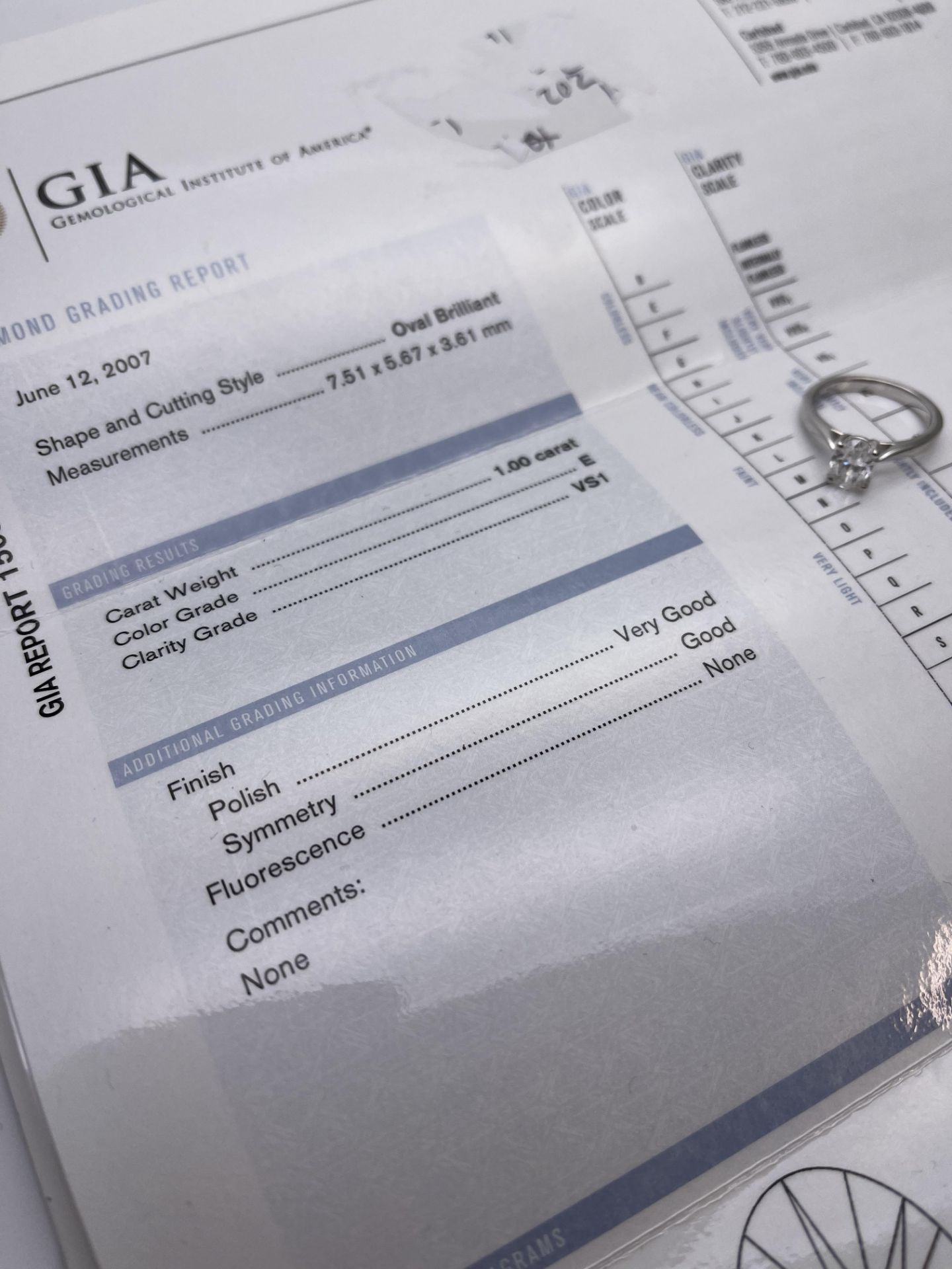 ***£12,380.00*** GIA 1.00c Accredited Oval Cut Diamond Ring, VS1, E, Includes GIA & AGI Certificate - Image 2 of 4