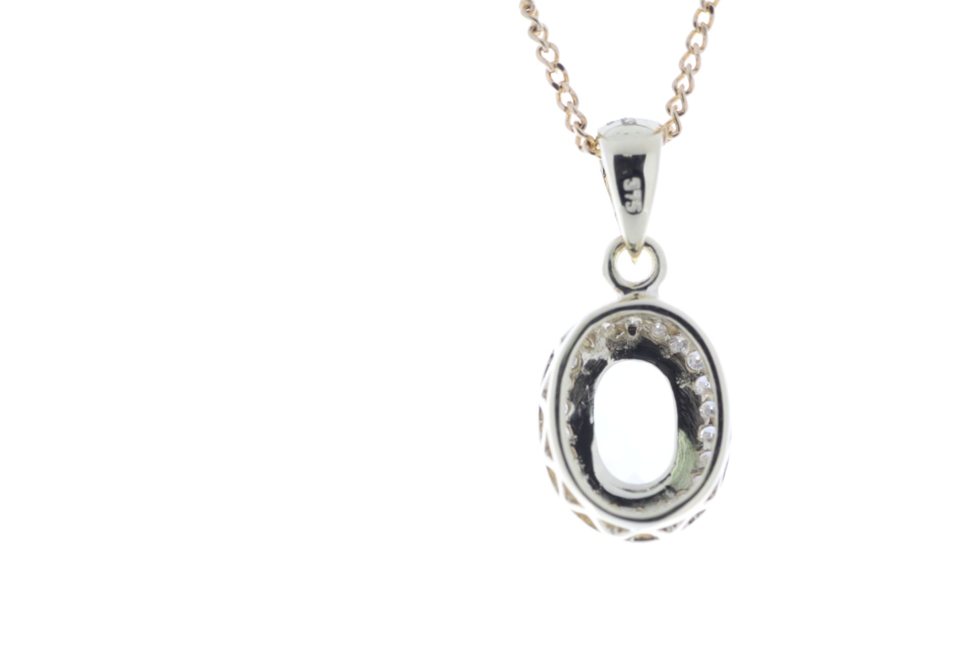 9ct Yellow Gold Diamond And Green Amethyst Pendant 0.11 Carats - Valued by GIE £1,470.00 - This is a - Image 3 of 5