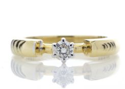 18ct Single Stone Fancy Claw Set Diamond Ring G SI2 0.20 Carats - Valued by GIE £7,595.00 - A
