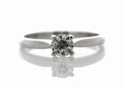 18ct White Gold Solitaire Diamond Ring 0.50 Carats - Valued by AGI £7,136.00 - A beautiful round