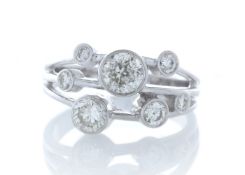 18ct White Gold Raindance Style Semi Eternity Diamond Ring 1.05 Carats - Valued by GIE £15,000.