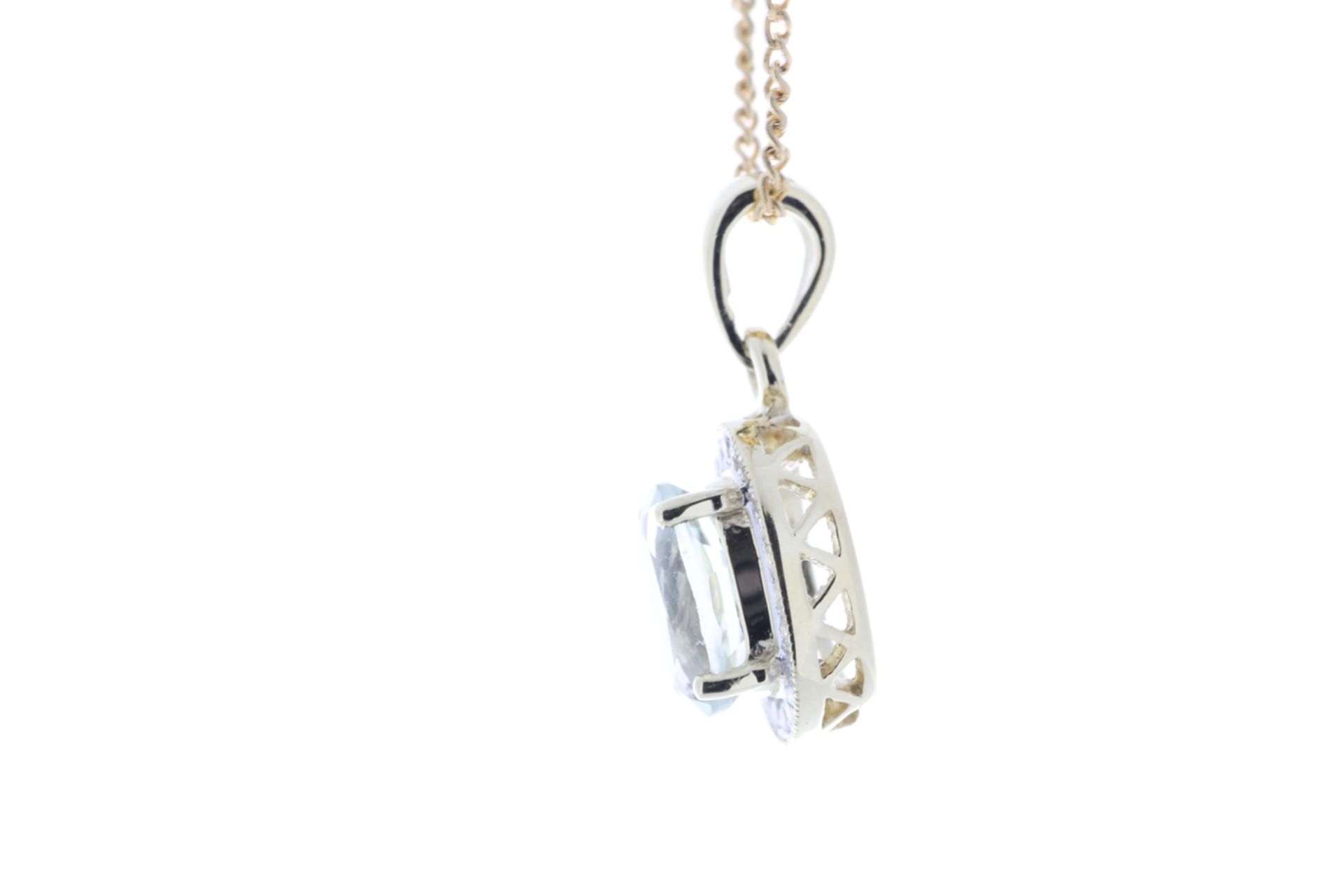 9ct Yellow Gold Diamond And Green Amethyst Pendant 0.11 Carats - Valued by GIE £1,470.00 - This is a - Image 4 of 5