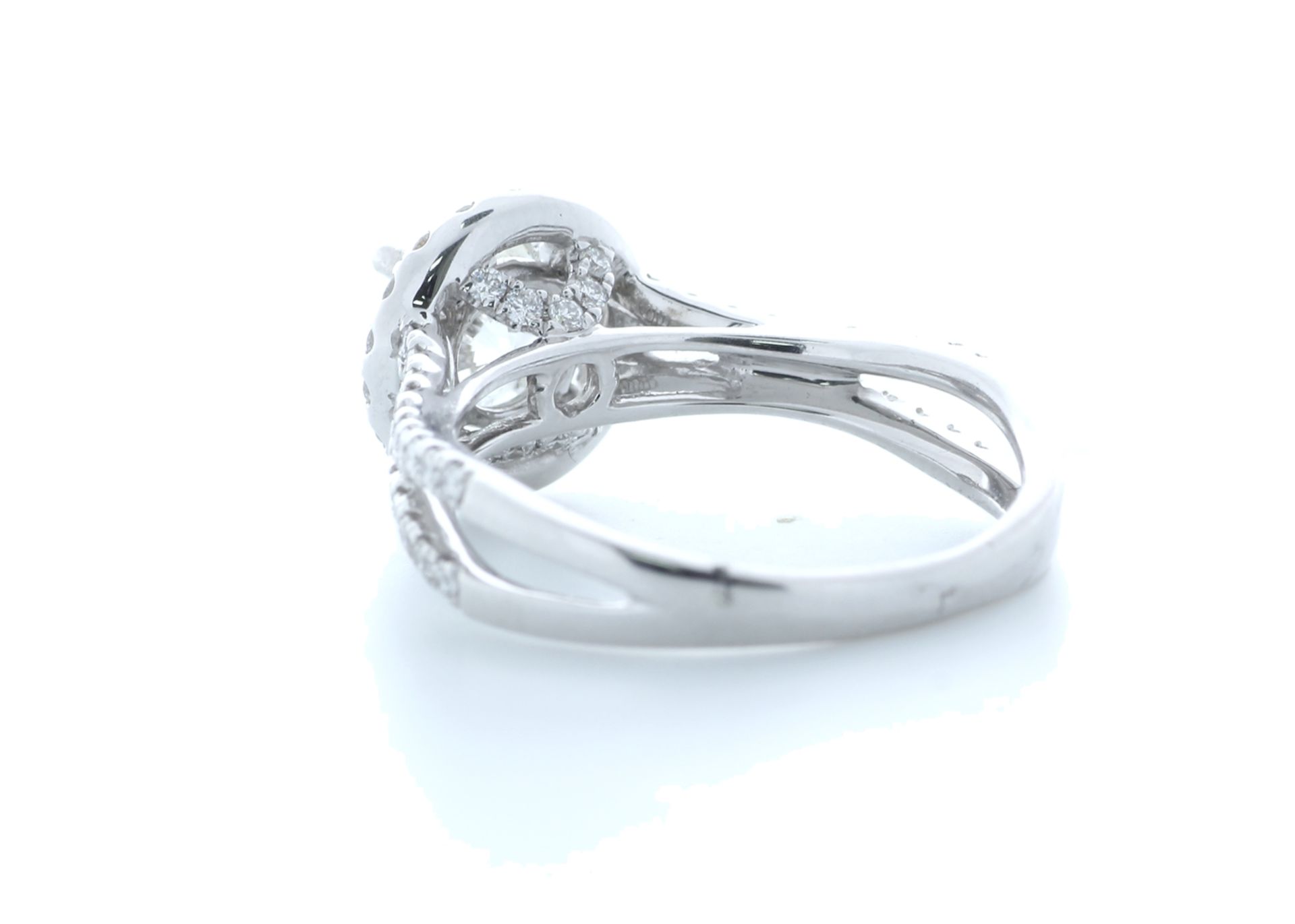 18ct White Gold Single Stone With Halo Setting Ring 1.55 (1.00) Carats - Valued by IDI £22,000. - Image 3 of 5