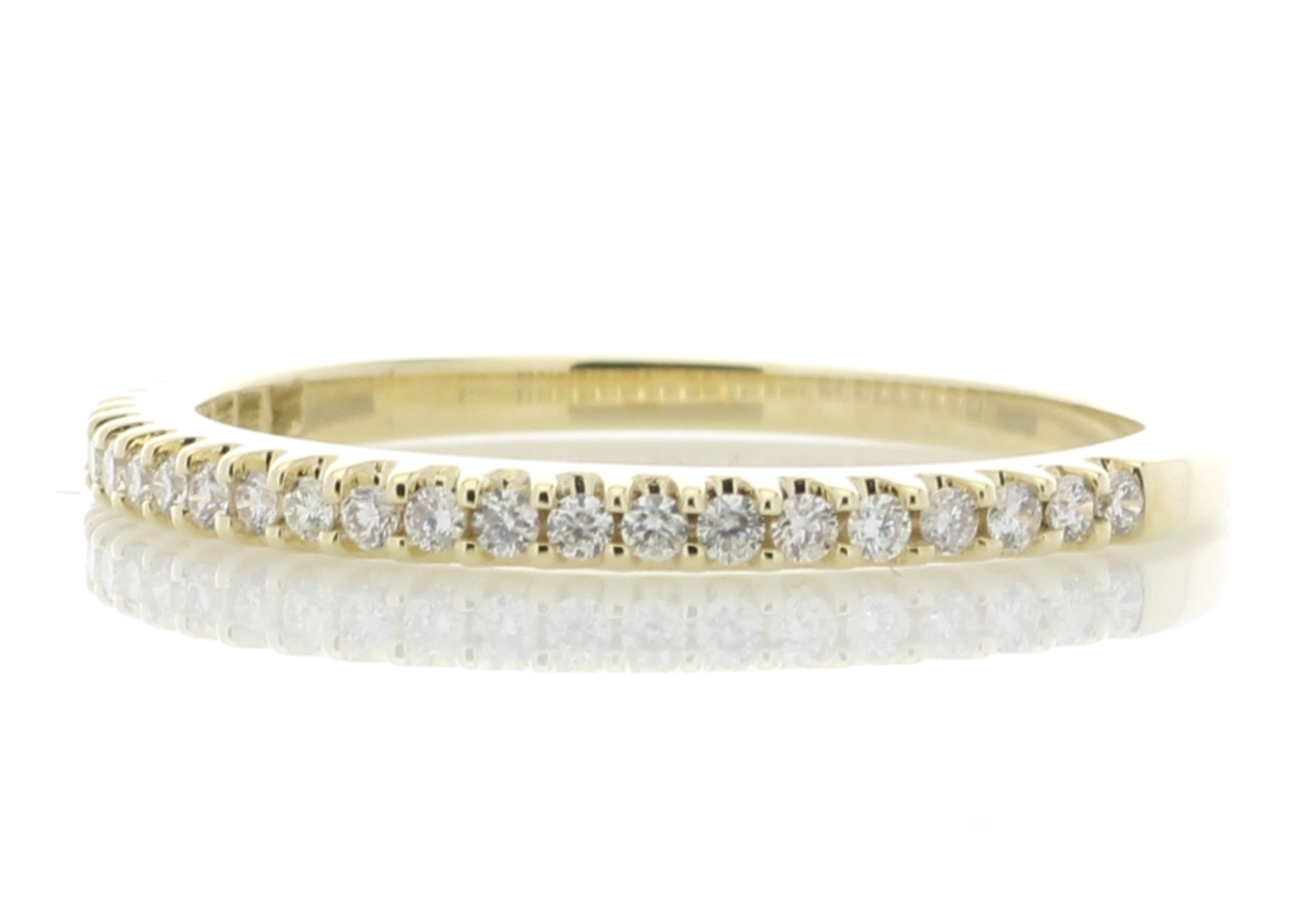 9ct Yellow Gold Diamond Half Eternity Ring 0.25 Carats - Valued by AGI £805.00 - 9ct Yellow Gold - Image 2 of 4