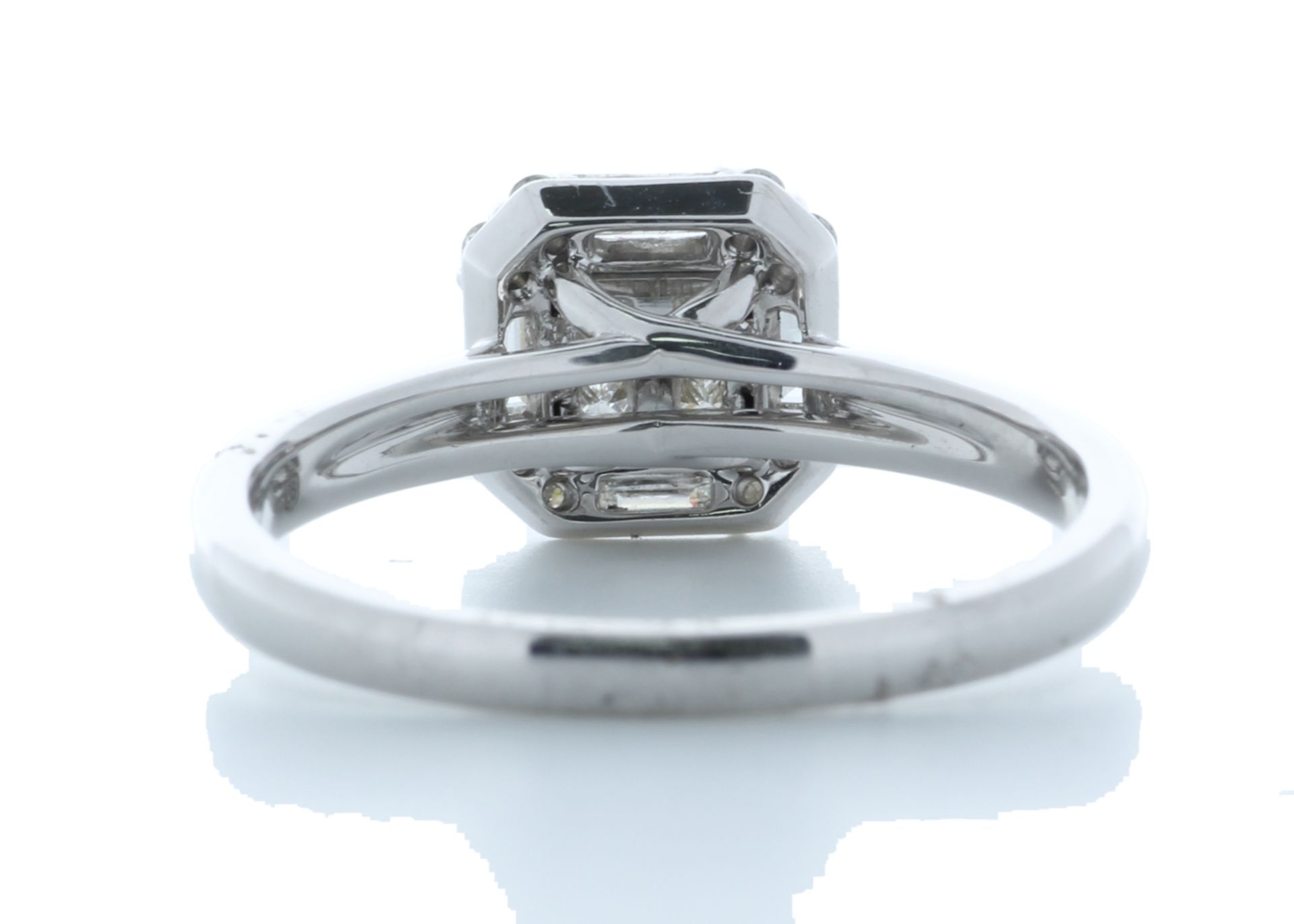 18ct White Gold Single Stone With Halo Setting Ring 0.55 Carats - Valued by AGI £2,040.00 - 18ct - Image 3 of 4