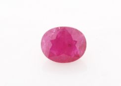 Loose Oval Ruby 6.52 Carats - Valued by AGI £16,300.00 - Loose Oval Ruby 6.52 Colour-Red, Clarity-