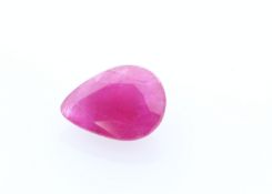 Loose Pear Shape Burmese Ruby 1.24 Carats - Valued by AGI £3,720.00 - Loose Pear Shape Burmese