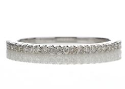 9ct White Gold Diamond Half Eternity Ring 0.25 Carats - Valued by AGI £1,745.00 - 9ct White Gold