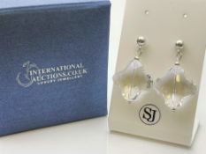 LADIES 925 STERLING SLVER CRYSTAL DROP EARRINGS, SUGGESTED RRP-£45.00 (23)Condition ReportBRAND NEW,