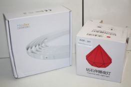 2X BOXED ASSORTED ITEMS TO INCLUDE MEXLLEX LED STRIP LIGHT & DIAMOND WITH NIGHT LIGHTCondition