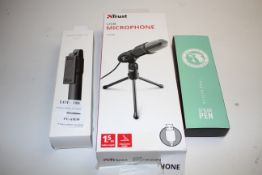 3X BOXED ASSORTED ITEMS TO INCLUDE TRUST USB MICROPHONE VOXA, & OTHER (IMAGE DEPICTS STOCK)Condition