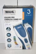 BOXED WAHL COLOUR PRO CORDLESS COMBI KIT CORD/CORDLESS HAIR CLIPPER & TRIMMER RRP £44.99Condition