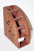 UNBOXEDN LIAM WOODEN QUARTER CIRCLE DECORATIVE DESIGNER STATIONARY STORE RRP £19.99Condition