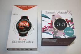 2X ASSORTED BOXED SMART WATCHES (IMAGE DEPICTS STOCK)Condition ReportAppraisal Available on Request-