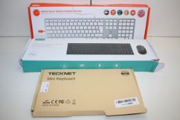 3X ASSORTED BOXED KEYBOARDS BY TECKNET, JELLY COMB & MOBILITY LABCondition ReportAppraisal Available
