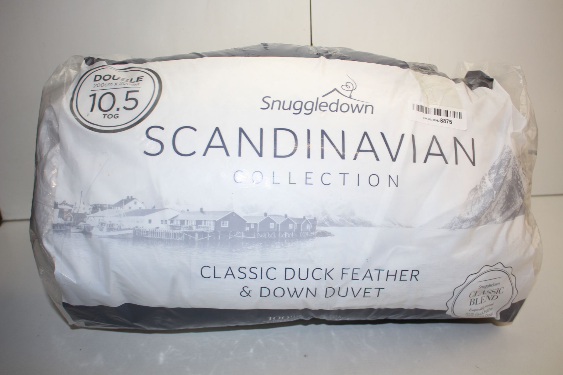 BAGGED SNUGGLEDOWN SCANDINAVIAN COLLECTION CLASSIC DUCK FEATHER & DOWN DUVET DOUBLE 10.5TOG RRP £