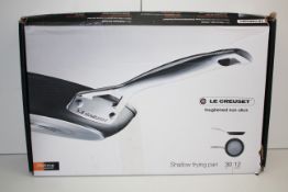 BOXED LE CREUSET TOUGHENED SHALLOW FRYING PAN 30CM/12INCHES RRP £115.00Condition ReportAppraisal