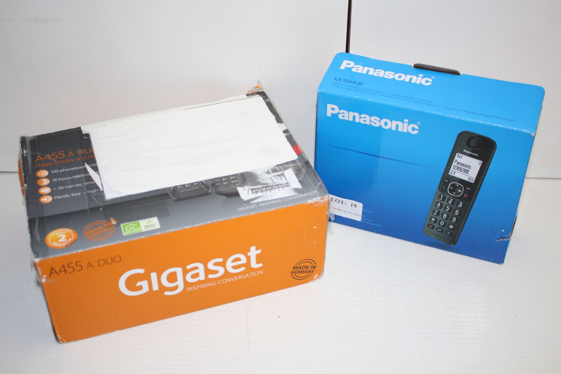 2X BOXED ASSORTED PHONES BY PANASONIC & GIGASETCondition ReportAppraisal Available on Request- All