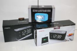 3X ASSORTED BOXED CLOCKS BY ITOMA & OTHER (IMAGE DEPICTS STOCK)Condition ReportAppraisal Available