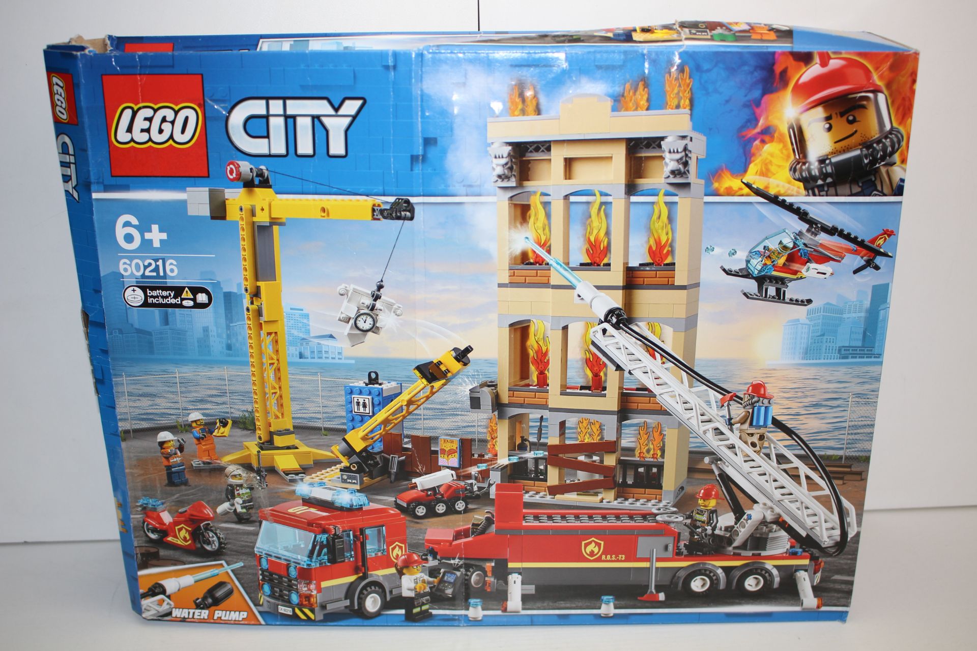 BOXED LEGO CITY DOWNTOWN FIRE BRIGADE 60216 RRP £71.99Condition ReportAppraisal Available on